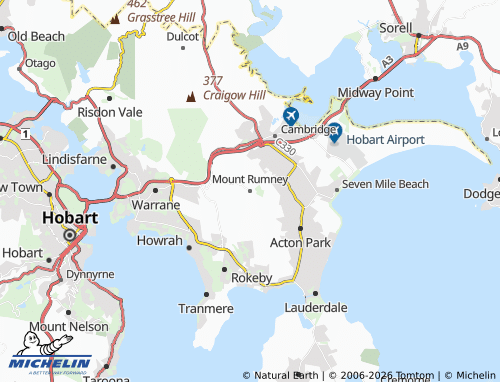 Mapa MICHELIN Mount Rumney - ViaMichelin