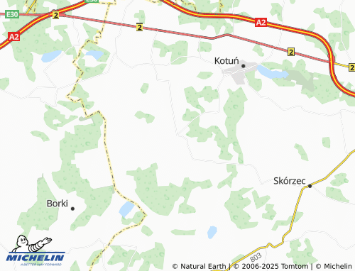 MICHELIN Żeliszew Podkościelny map - ViaMichelin