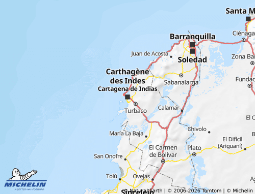 Carte MICHELIN Bolívar - ViaMichelin