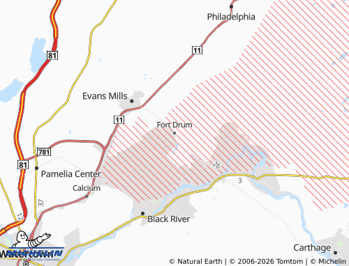Mapa MICHELIN Fort Drum - ViaMichelin