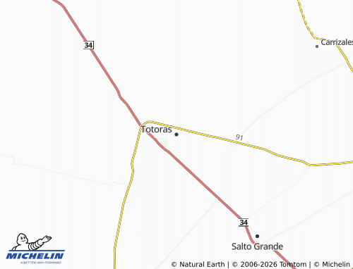 MICHELIN Totoras map - ViaMichelin