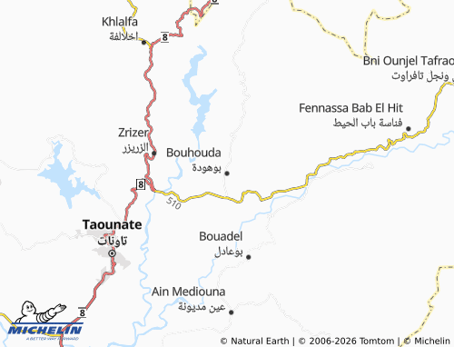 MICHELIN Bouhoudah map - ViaMichelin