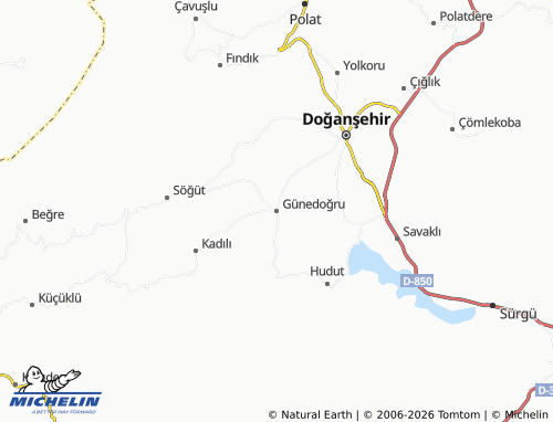 MICHELIN Günedoğru map - ViaMichelin