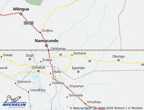 Carte MICHELIN Ohangwena - ViaMichelin