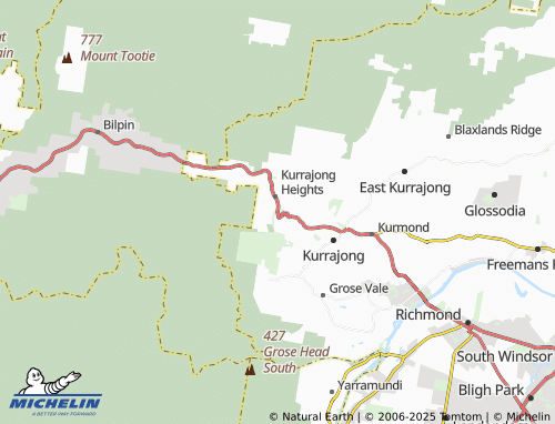 MICHELIN Bellbird Hill map - ViaMichelin