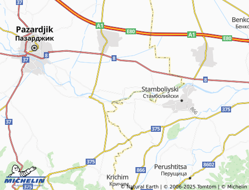 MICHELIN Hadzhievo map - ViaMichelin