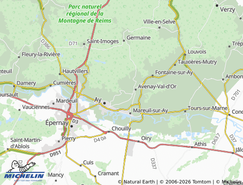 MICHELIN Mutigny map - ViaMichelin