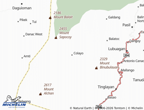 MICHELIN Colayo map - ViaMichelin