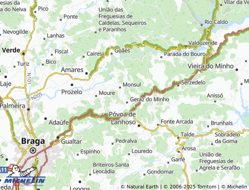 Mappa MICHELIN Pena de Geraz do Minho - ViaMichelin