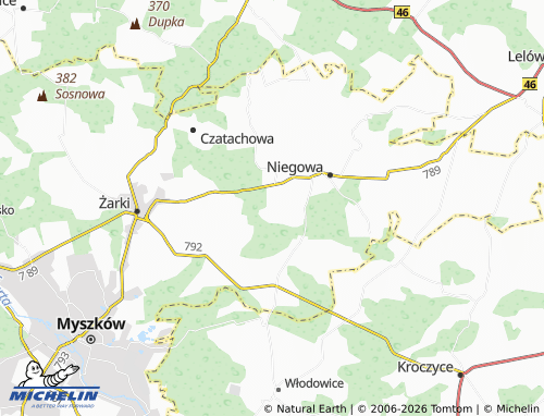 Mappa MICHELIN Łutowiec - ViaMichelin
