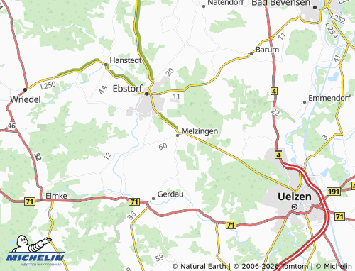 MICHELIN Melzingen map - ViaMichelin