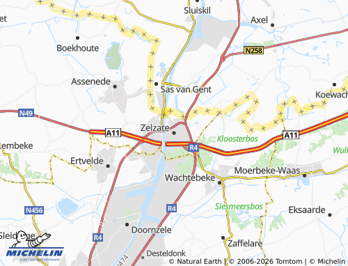 Mappa MICHELIN Zelzate - ViaMichelin