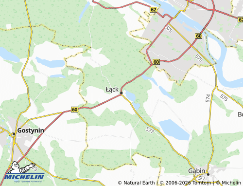 MICHELIN Łąck map - ViaMichelin