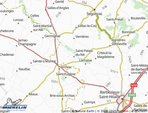 Mappa MICHELIN Saint-Palais-du-Né - ViaMichelin