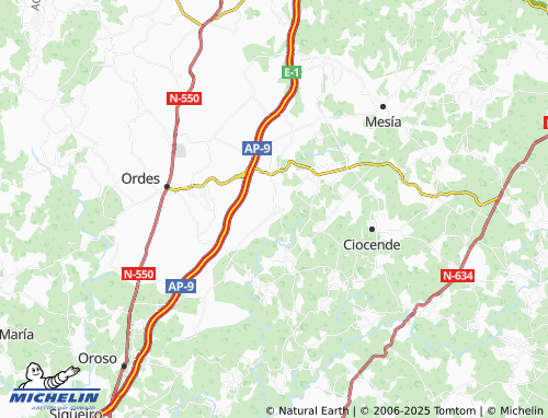 MICHELIN Barbeiros (Santa María) map - ViaMichelin