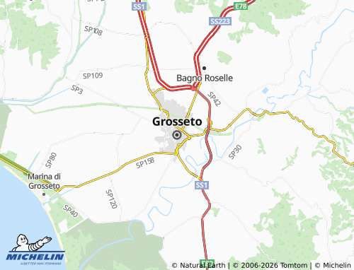 Carte MICHELIN Grosseto - ViaMichelin
