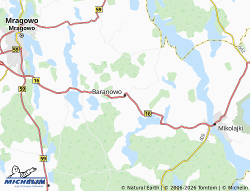 MICHELIN Baranowo map - ViaMichelin