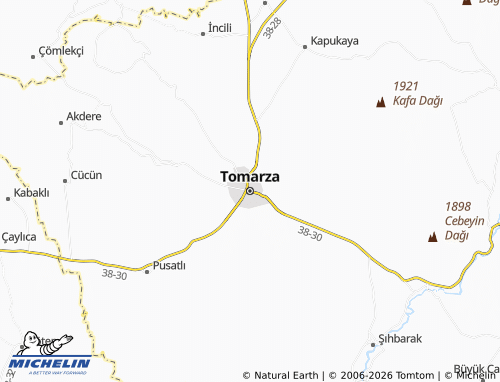 Mapa MICHELIN Tomarza - ViaMichelin