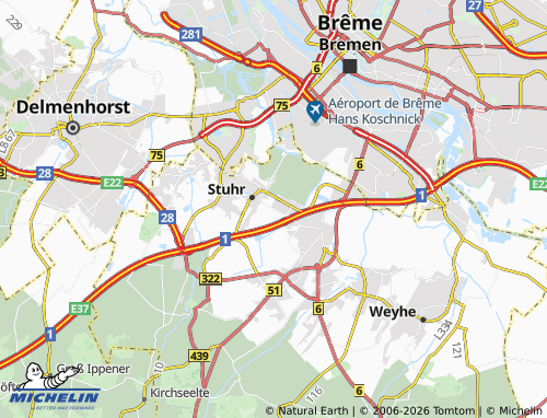 MICHELIN Stuhrbaum map - ViaMichelin