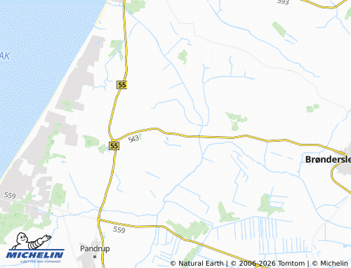 MICHELIN-Landkarte Vester Hjermitslev - ViaMichelin