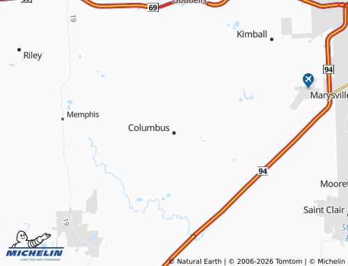 Mappa MICHELIN Columbus - ViaMichelin