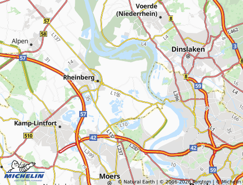 MICHELIN Budberg map - ViaMichelin