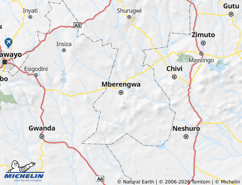Mapa MICHELIN Mberengwa - ViaMichelin