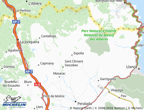 MICHELIN Espolla map - ViaMichelin