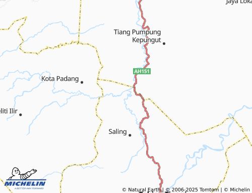 MICHELIN Muara Saling map - ViaMichelin