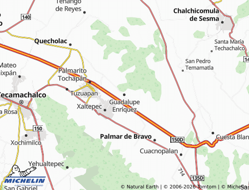 MICHELIN-Landkarte Guadalupe Enríquez - ViaMichelin