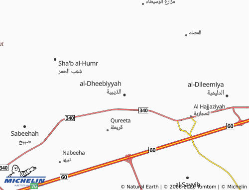MICHELIN-Landkarte al-Dheebiyyah - ViaMichelin