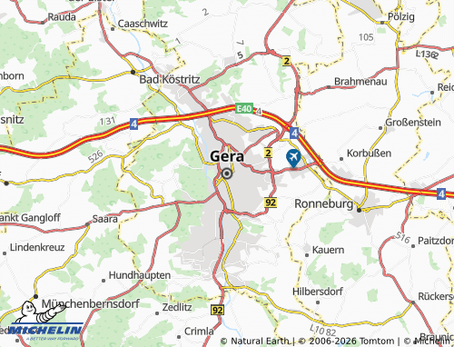 Mappa MICHELIN Gera - ViaMichelin