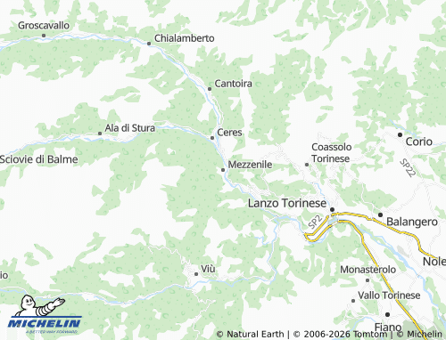 Mapa MICHELIN Mezzenile - ViaMichelin