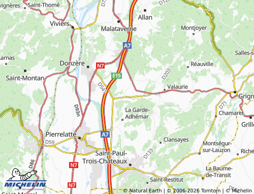 MICHELIN-Landkarte Les Granges-Gontardes - ViaMichelin