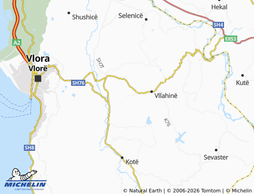 Mapa MICHELIN Kropishtë - ViaMichelin