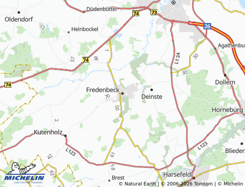 MICHELIN Fredenbeck map - ViaMichelin