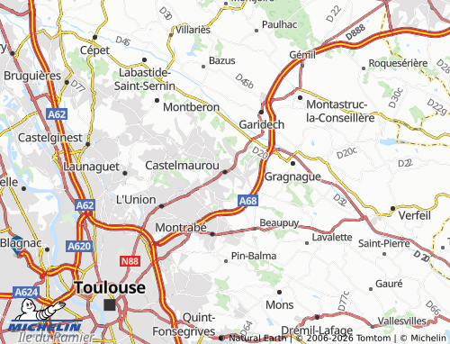 Carte MICHELIN Castelmaurou - ViaMichelin
