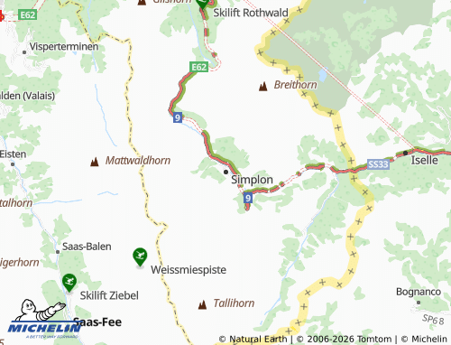 Carte MICHELIN Simplon - ViaMichelin
