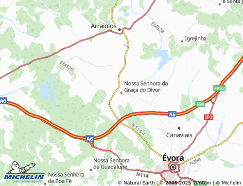 MICHELIN Nossa Senhora da Graça do Divor map - ViaMichelin