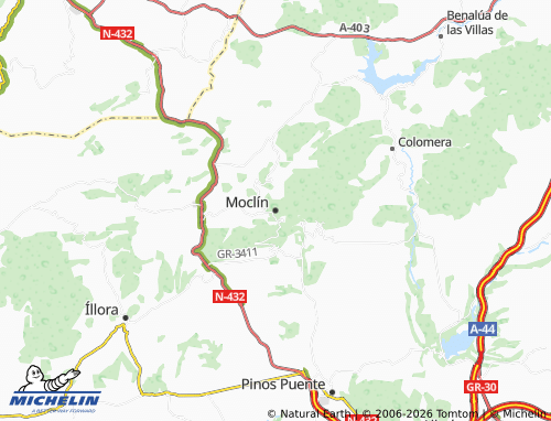 Mappa MICHELIN Moclín - ViaMichelin