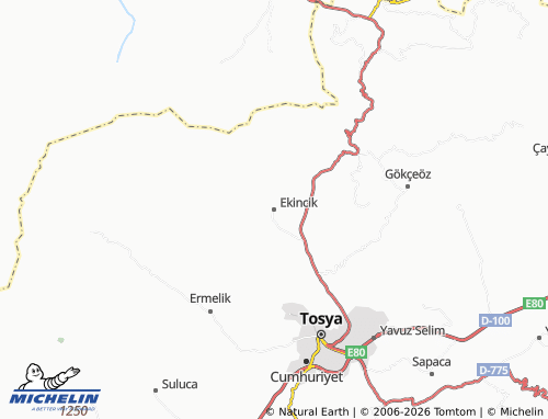 MICHELIN Ekincik map - ViaMichelin