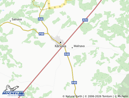 Mapa MICHELIN Malnavas fermas - ViaMichelin