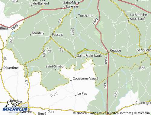 MICHELIN Saint-Fraimbault map - ViaMichelin