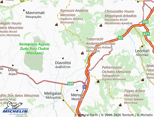 MICHELIN Desyllas map - ViaMichelin
