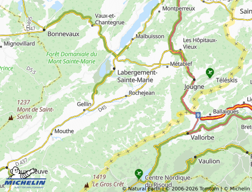 Carte MICHELIN Rochejean - ViaMichelin