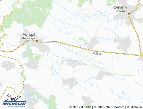 MICHELIN Khymrych map - ViaMichelin