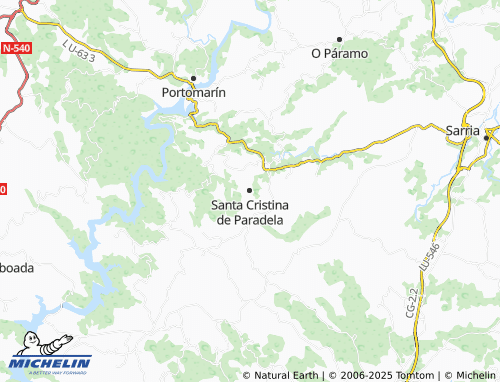 MICHELIN Santa Cristina de Paradela (Santa Cristina) map - ViaMichelin
