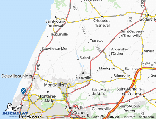 MICHELIN Rolleville map - ViaMichelin