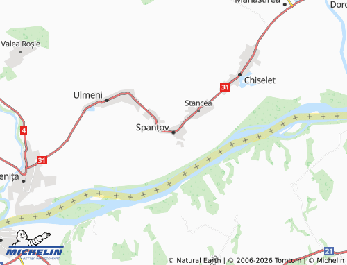 Mapa MICHELIN Spanțov - ViaMichelin