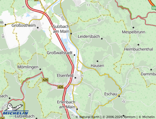 MICHELIN Kleinwallstadt map - ViaMichelin